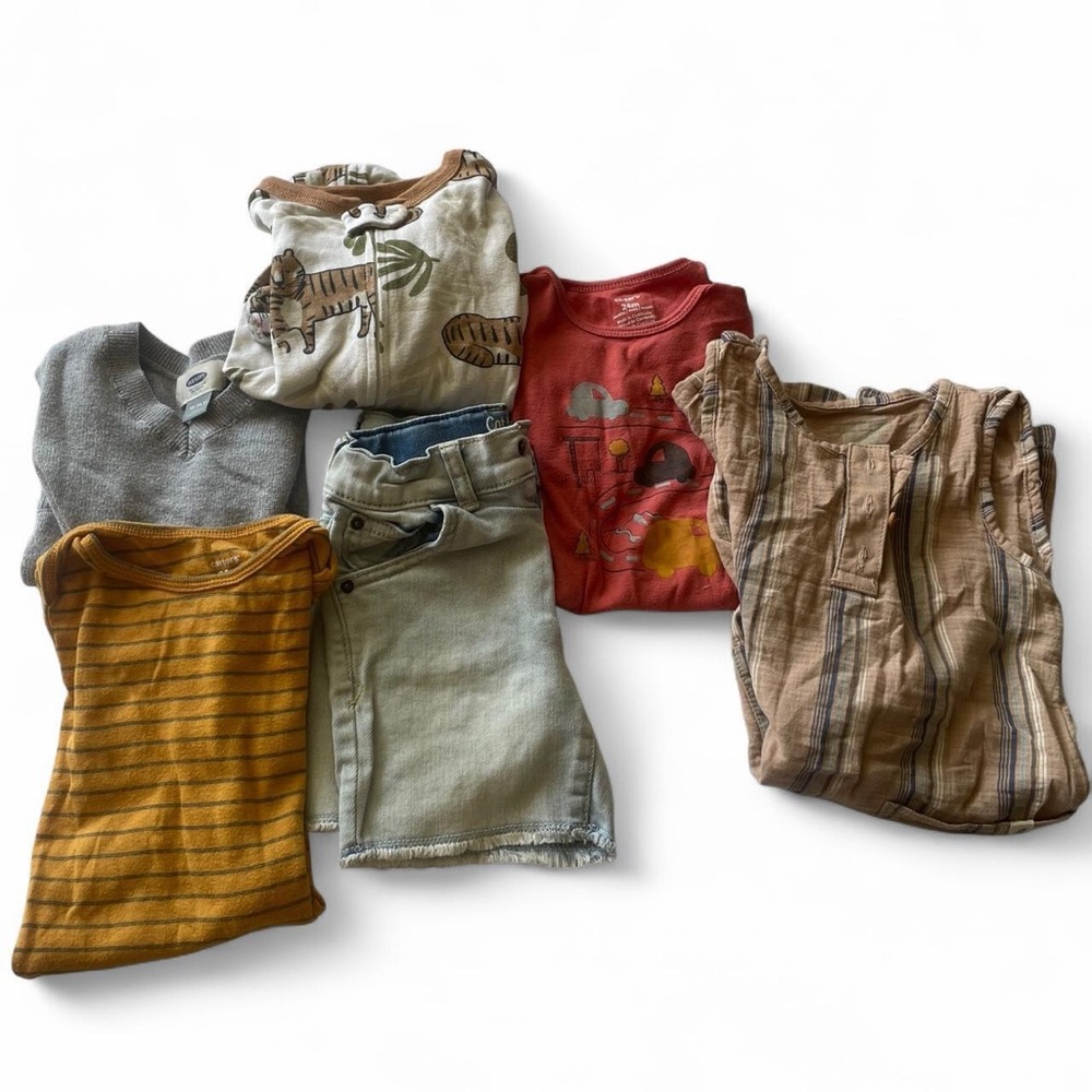 Unisex baby toddler clothes bundle 18-24m 2t boys girls vest denim shorts